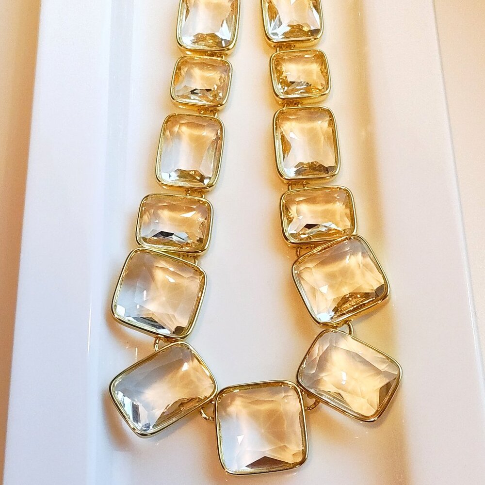 Last One NWT J.CREW Faceted Crystal Statement Necklace - Picture 9 of 15